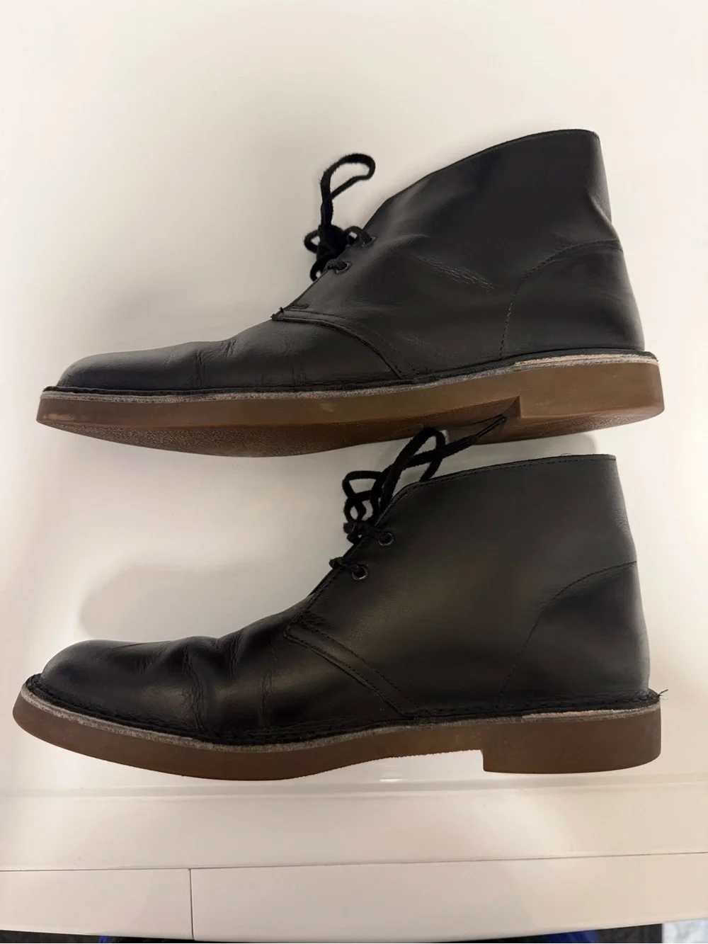 Clarks Bushacre 2 Men’s Black Leather Chukka Boots